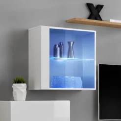 Garnero Arredamenti Pensile vetrinetta 60x60h cm bianco Geo Online