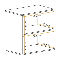Garnero Arredamenti Pensile vetrinetta 60x60h cm bianco Geo Online