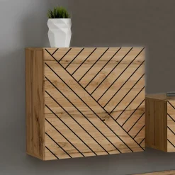 Garnero Arredamenti Pensile 60x60cm sospeso con serigrafia nera Geo Rovere Online