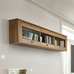 Garnero Arredamenti Pensile 156x50h cm 3 ante soggiorno rovere scuro Lucca Discount