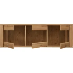 Garnero Arredamenti Pensile 156x50h cm 3 ante soggiorno rovere scuro Lucca Discount