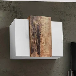 Garnero Arredamenti Pensile 90x66h cm moderno bianco laccato lucido pero Milos Gihome® Bianco Lucido - Rovere Rustico Outlet