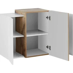 Garnero Arredamenti Pensile 90x66h cm moderno bianco laccato lucido pero Milos Gihome® Bianco Lucido - Rovere Rustico Outlet