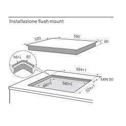 Garnero Arredamenti Piano cottura induzione 4 zone 60cm Master Kitchen Clearance