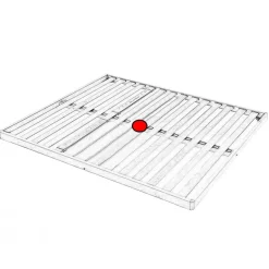 Garnero Arredamenti Piede centrale di rinforzo per rete matrimoniale con piedini 30 Venice Hot