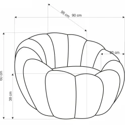 Garnero Arredamenti Poltorona imbottita in tessuto moderna giallo Coccoluna Senape Online