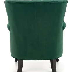 Garnero Arredamenti Poltrona classica relax imbottita in velluto verde scuro Mazia Tessuto Vellutino Verde Hot