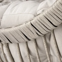 Garnero Arredamenti Poltrona da giardino a dondolo sospesa in rattan grigio chiaro Accra Best