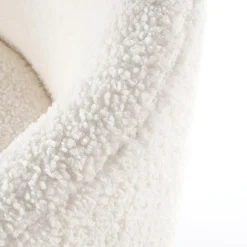 Garnero Arredamenti Poltrona da salotto in tessuto panna e acciaio oro Camel Hot