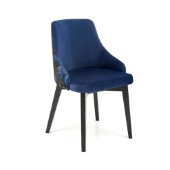 Garnero Arredamenti Poltrona da salotto in velluto con grafica Avarua Blu Best