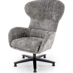 Garnero Arredamenti Poltrona design girevole imbottita in tessuto  Mappy Grigio