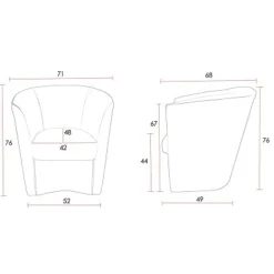 Garnero Arredamenti Poltrona design relax in ecopelle celeste Valentina Azzurro Online