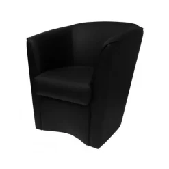 Garnero Arredamenti Poltrona imbottita in ecopelle Valentina Nero Online