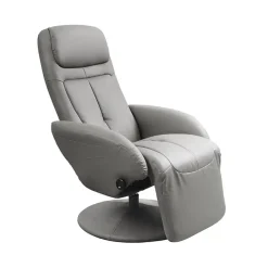 Garnero Arredamenti Poltrona imbottita in ecopelle reclinabile Nina Grigio Discount