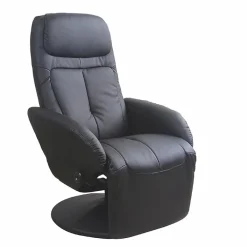 Garnero Arredamenti Poltrona imbottita in ecopelle reclinabile Nina Nero Best