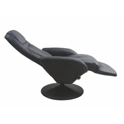 Garnero Arredamenti Poltrona imbottita in ecopelle reclinabile Nina Nero Best