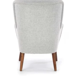 Garnero Arredamenti Poltrona imbottita in tessuto gambe in noce grigio Romina Clearance