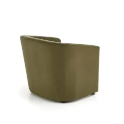 Garnero Arredamenti Poltrona imbottita relax in velluto Simeone Verde Discount