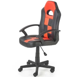 Garnero Arredamenti Poltrona regolabile per scrivania ragazzi in ecopelle rosso nero Grove