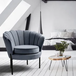 Garnero Arredamenti Poltrona relax in velluto design moderno nero Pegasus Grigio Sale
