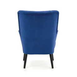 Garnero Arredamenti Poltrona relax soggiorno in velluto blu nero Praia Sale