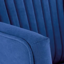 Garnero Arredamenti Poltrona relax soggiorno in velluto blu nero Praia Sale