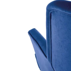 Garnero Arredamenti Poltrona relax soggiorno in velluto blu nero Praia Sale