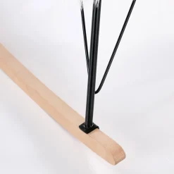 Garnero Arredamenti Poltrona sedia a dondolo design pelliccia bianco crema struttura legno metallo Winnipeg Online