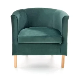 Garnero Arredamenti Poltrona soggiorno in tessuto verde scuro rovere Macao Hot