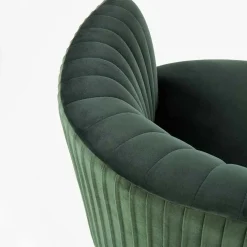 Garnero Arredamenti Poltroncina design in velluto con gambe oro Romance Verde Online