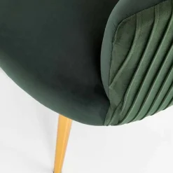 Garnero Arredamenti Poltroncina design in velluto con gambe oro Romance Verde Online
