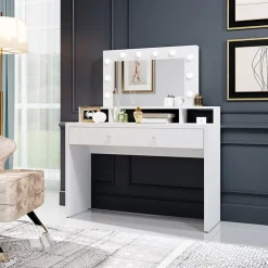 Garnero Arredamenti Postazione trucco con specchio 120x136cm bianco Child Best