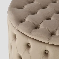 Garnero Arredamenti Pouf contenitore moderno Maximilien Beige New