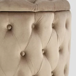 Garnero Arredamenti Pouf contenitore moderno Maximilien Beige New