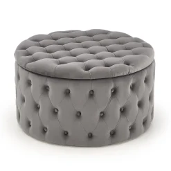 Garnero Arredamenti Pouf contenitore moderno Maximilien Grigio Hot