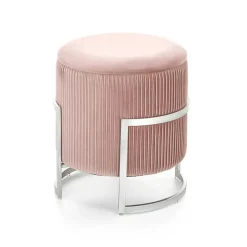 Garnero Arredamenti Pouf da salotto contenitore in velluto Franklin Rosa Online