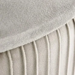 Garnero Arredamenti Pouf da salotto contenitore in velluto chiaro Franklin Grigio New