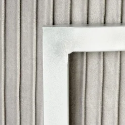 Garnero Arredamenti Pouf da salotto contenitore in velluto chiaro Franklin Grigio New