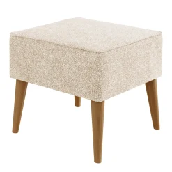 Garnero Arredamenti Pouf imbottito in tessuto quadrato 65x65cm Soffio Beige