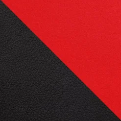 Garnero Arredamenti Pouf poltrona sacco palla da calcio ecopelle nero rosso Lionel Nero - Rosso