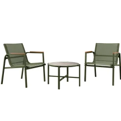 Garnero Arredamenti Salotto da giardino 2 posti con tavolino moderno verde Adamo Sale