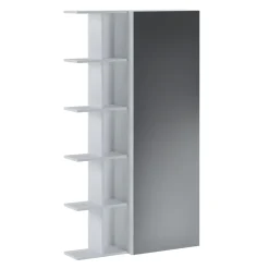 Garnero Arredamenti Scarpiera con libreria 88x160h cm 1 anta con specchio bianco Vanda Clearance