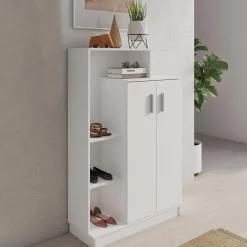 Garnero Arredamenti Scarpiera ingresso 90x140h cm design bianco frassinato Jerome New