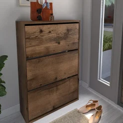 Garnero Arredamenti Scarpiera ingresso 74x110h cm moderna Palmaria Noce Outlet