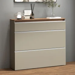 Garnero Arredamenti Scarpiera ingresso 120x108h cm 2 ante tortora rovere Eclisse Tortora - Rovere Discount