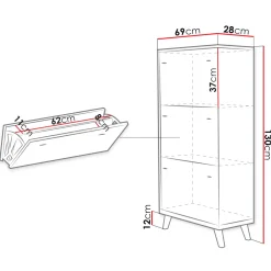 Garnero Arredamenti Scarpiera 60x130h cm 3 ante bianco rovere Clea Hot