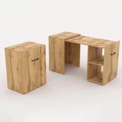 Garnero Arredamenti Scrivania 42-132cm moderna salvaspazio richiudibile Rocky Quercia Hot