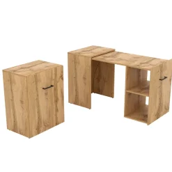 Garnero Arredamenti Scrivania 42-132cm moderna salvaspazio richiudibile Rocky Quercia Hot