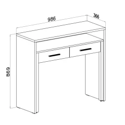 Garnero Arredamenti Scrivania 37/71cm ufficio bianco frassino cemento Maybelle Bianco Opaco - Cemento Hot