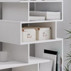 Garnero Arredamenti Scrivania 158/40cm ufficio con libreria bianco frassino Claire